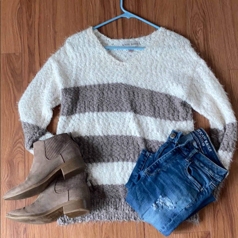 Stripped sweater only been worn once!